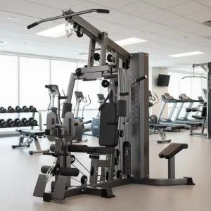 Gym Workout Station with Weight Stack Pulley System Multi-Function Exercise Equipment