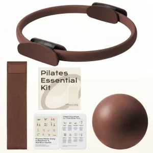 Gym Yoga Ball, Pilates Ring, Silicone Ankle Weight and Stretch Resistance Band Fitness Kit