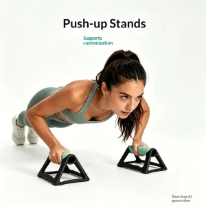 H-Shaped Push-Up Rack Training Stand with Multi-Functional I-Beam Design, No Installation Required