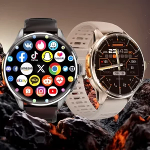 H100 Smart Watch 4G GSM SIM Card AMOLED Display GPS Navigation Fitness Sleep Tracker Alarm Clock AI Voice Assistant