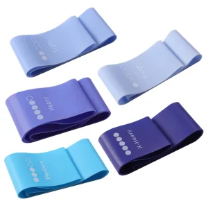 HB10090 Fitness Pilates Ankle High-Elastic Latex Rubber Loop Resistance Band Kit
