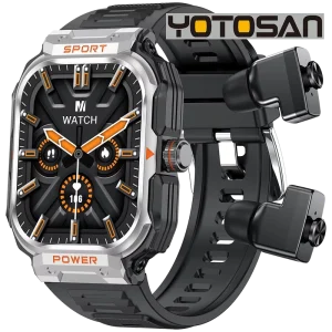 HD Touchscreen Headset Sports Smartwatch Fitness Tracker for iPhone and Android