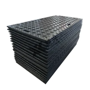 HDPE Floor Protection Mat Anti-Slip Textured Surface 1220*2770*12.7mm 60-Ton Load Capacity