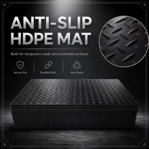 HDPE Ground Protection Mats, Temporary Road Mats for Building Sites, Outdoor Events, and Landscaping