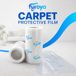 HDPE Jobsite Protection Film Roll with High Gloss Surface Machine Grade for Carpet Flooring During Construction and Remodeling