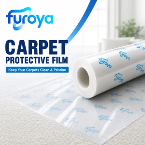 HDPE Plastic Film Floor Protection Roll 60cm Wide Transparent for Painting Contractors & Interior Decoration Teams