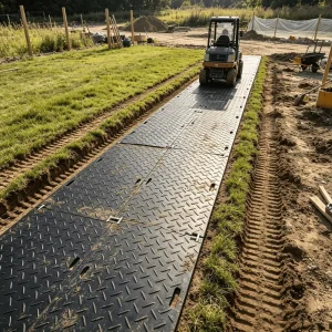 HDPE Polyethylene Track Mat Temporary Ground Protection Mat for Heavy Equipment and Muddy Ground