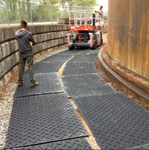 HDPE UHMW Ground Protection Track Mats, Anti-Slip, Temporary Road and Floor Mats for Construction