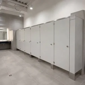 HPL Panel Toilet Partition, Waterproof, for Hospital, Gym, Commercial, and Hotel Use