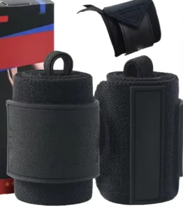 HS089 Neoprene 12″ 18″ 21″ Non-Slip Adjustable Wrist Wraps, Unisex