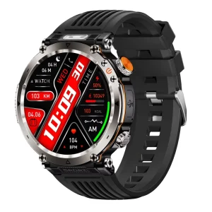 HT30 1.7-Inch Round-Screen Smartwatch, 600mAh Battery, Compass, Sports Watch