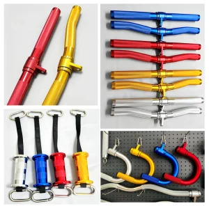 HY-BS01 Aluminum Adjustable Wide Lat Pulldown Bar Stirrup Curl Bar Handles