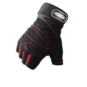 Half-Finger Breathable Anti-Slip Polyester Weightlifting Gloves with Wrist Guards