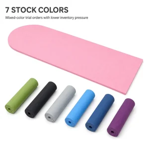 Half Moon End TPE Stretching Mat Double Sided Non Slip Yoga Fitness Mat for Studio Manufacturer