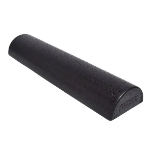 Half Round Black Composite High Density Foam Roller for Massage Therapy, Sports Recovery, and Physical Therapy