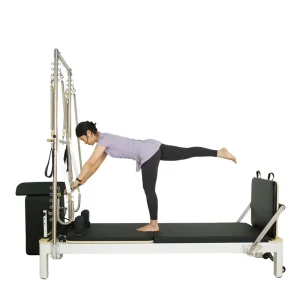 Half Tower Pilates Reformer MJD W41 Aluminum Frame Adjustable Resistance Studio Yoga Machine