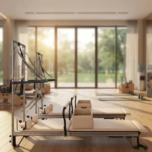Half Trapeze Pilates Reformer 2-in-1 Cadillac Tower Aluminum Full Track for Commercial Studio