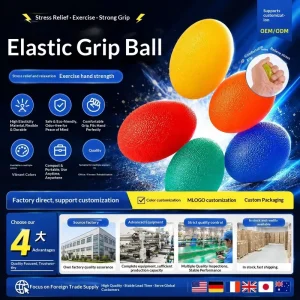 Hand Grip Ball for Rehabilitation Training Grip Strength Exercise Silicone Gel Material Stress Relief for Seniors