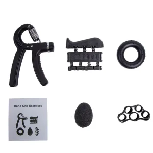 Hand Grip Strengthener Workout Kit (5 Pack) Adjustable Resistance Hand Grippers for Forearm Training