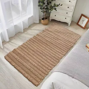 Hand-Woven Jute Area Rug Floor Mat