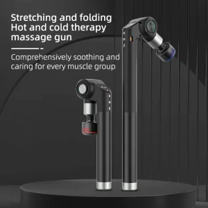 Handheld Retractable Fascia Physical Therapy Device with Adjustable Head for Neck, Back, and Deep Muscle EMS Massage