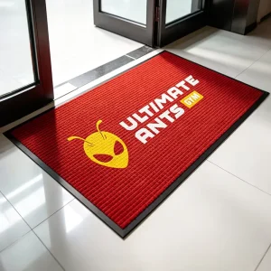 Handmade Checkered Doormat Thin Cushioned Non-Slip Pet-Friendly Custom Logo Floor Mat for Commercial Home Use