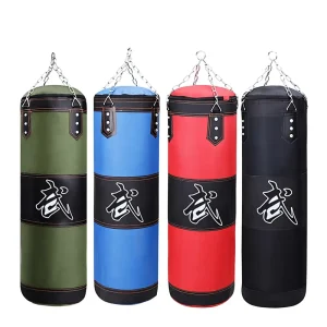 Hanging Boxing Punching Bag Set, Oxford Fabric, Self-Filling, Zipper Closure, for Adults