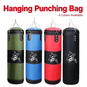 Hanging Empty Punching Bag for Boxing Muay Thai Kickboxing Training Taekwondo Home Gym