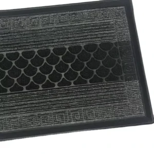Heat-Embossed Loop-Pile Door Mat with Rubber Backing