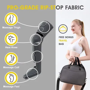 Heated Air Compression Leg Massager for Foot and Calf Muscle Recovery and Relaxation