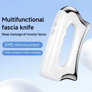 Heated Fascia Knife with EMS, Microcurrent and 50°C Hot Compress for Deep Tissue Gua Sha Massage