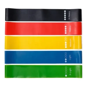 Heavy 5-Piece Latex Resistance Tube Band Set for Pilates Bar Workouts