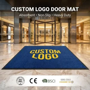 Heavy-Duty 100% Nylon Printed Entrance Door Floor Mat Non-Slip High-Traffic Business Use