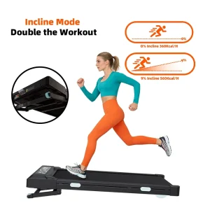 Heavy Duty 100kg Under Desk Flat Electric Quiet Running Machine Slim Portable Home Gym Walking Pad Treadmill