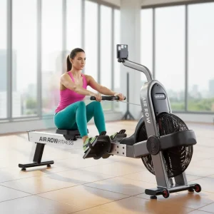 Heavy-Duty 53kg Steel-Frame Wind-Resistance Commercial Air Rower Machine