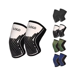 Heavy Duty 7mm Neoprene Weightlifting Knee Sleeves with Non-Slip Compression Support