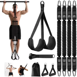 Heavy Duty ABS Pull Up Assist Band with Elastic Rope Suspension Trainers Heavy Duty Pull Up Assistance Belt