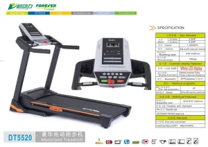 Heavy Duty AC Motor Folding Treadmill LCD Display 54cm Running Belt for Commercial Home Gym Fitness Machine
