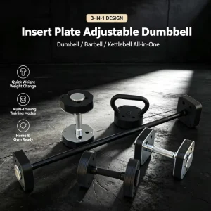Heavy Duty Adjustable Dumbbell with Iron Core and Rotary Dial for Home Gym
