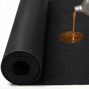 Heavy-Duty Anti-Slip TPE-Backed Oil Spill Mat Reusable ABS Felt Car Leak Pad for Home Garage Use
