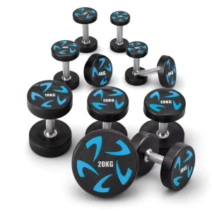 Heavy Duty CPU Dumbbells Set 2KG-50KG Commercial Gym Polyurethane Rubber Coated Dumbbell