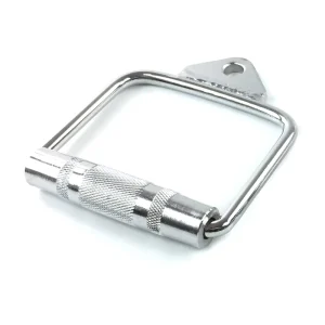 Heavy-Duty Chrome Steel Fat-Grip D-Row Stirrup Handle for Cable Machines