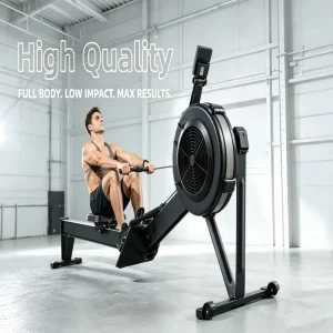 Heavy-Duty Commercial Air Rower Machine for Full-Body Cardio and Strength Training
