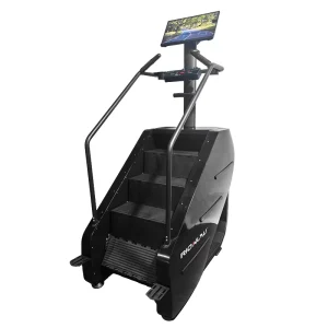Heavy Duty Commercial Electric Step Machine with 21.5 Inch Swivel Screen Casting for Gym Training