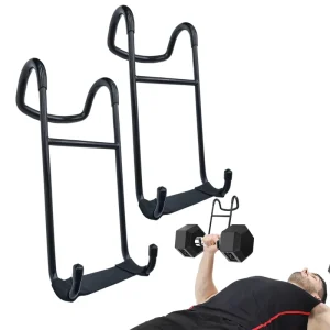 Heavy Duty Dumbbell Holder Spotter Hook Attachment with Secure Grip and Load Capacity