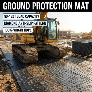 Heavy-Duty Ground Protection Mats Anti-Slip Temporary Access Flooring for Construction Vehicles