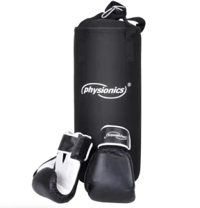 Heavy-Duty Hanging Boxing Sandbag Set for Children and Adolescents, 25 x 60cm, 8oz, Canvas/EPE, Rag and Sand Filling, 11kg