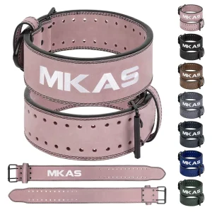 Heavy Duty Leather Weightlifting Belt Manufacturer for Competition Cowhide Powerlifting Belt Double Prong Buckle 13mm Thick