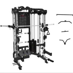 Heavy-Duty Multifunctional Power Strength Machine with Weight Bench and Pull-Up Bar for Home Gym Full-Body Training