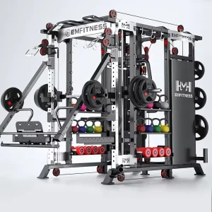 Heavy-Duty Multifunctional Smith Machine Strength Training Equipment
